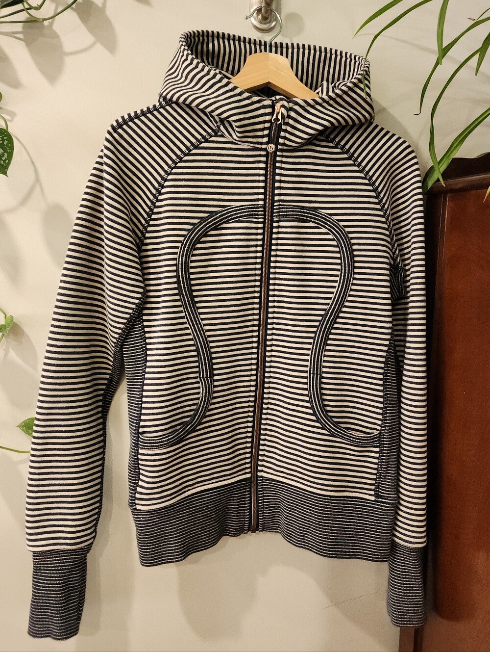 Lululemon Scuba II Size 10 Maple Stripe Heathered Inkwell